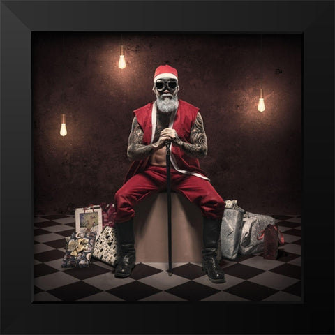 Ready For Takeoff Black Modern Wood Framed Art Print by Damsten, Petri