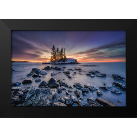 Risen Black Modern Wood Framed Art Print by Goldberg, Matt