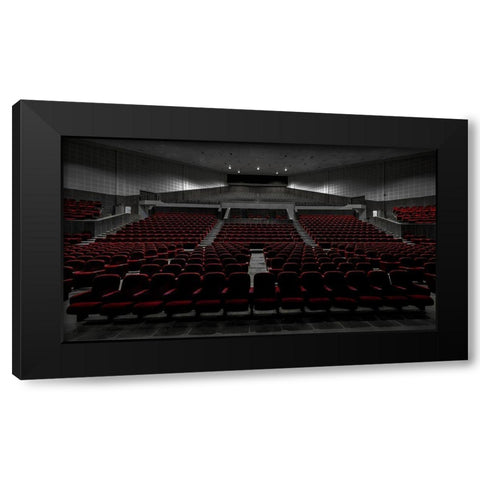 Empty Seats Black Modern Wood Framed Art Print by Almasri, Muhammad