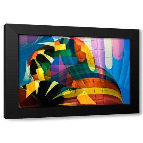 Balloons Black Modern Wood Framed Art Print with Double Matting by Berry, Jerry