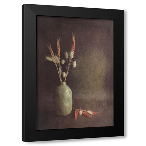Soft Lines Black Modern Wood Framed Art Print by Kiral, Cicek
