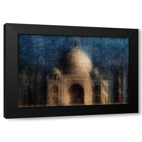 Taj Mahal Black Modern Wood Framed Art Print by Hawerkamp, Hans-Wolfgang