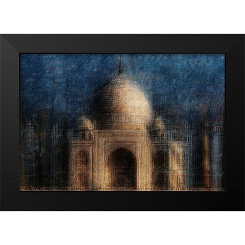 Taj Mahal Black Modern Wood Framed Art Print by Hawerkamp, Hans-Wolfgang