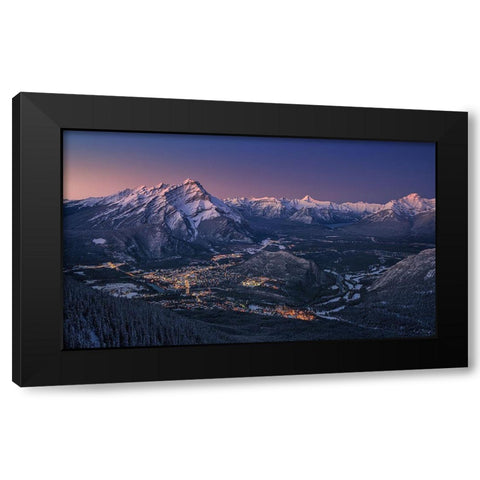 Banff Black Modern Wood Framed Art Print with Double Matting by Figueras Barranco, Antoni