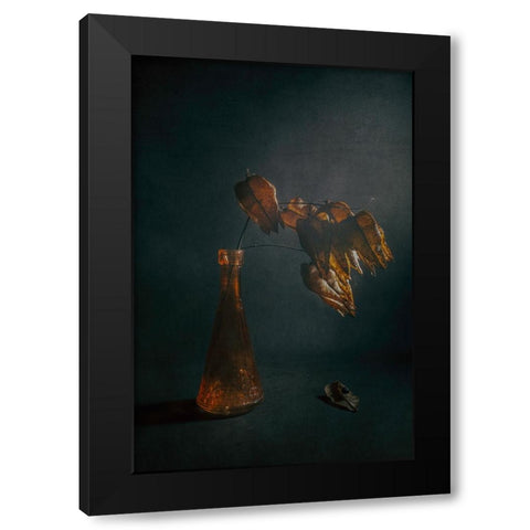 Moonstruck Black Modern Wood Framed Art Print with Double Matting by Kiral, Cicek