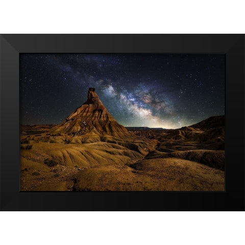 Visiting Mars Black Modern Wood Framed Art Print by Ionut Dascalu, Andrei