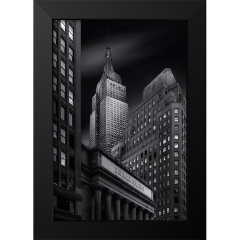 Haier Building Black Modern Wood Framed Art Print by Ruiz Dueso, Jorge