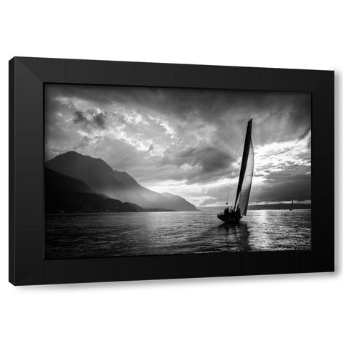 Bol Dor Black Modern Wood Framed Art Print by Fangueiro, Jose