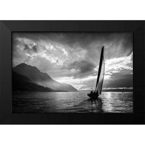 Bol Dor Black Modern Wood Framed Art Print by Fangueiro, Jose