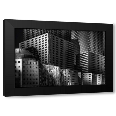 Lego City Black Modern Wood Framed Art Print by Ruiz Dueso, Jorge