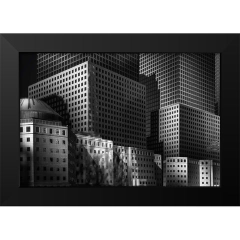 Lego City Black Modern Wood Framed Art Print by Ruiz Dueso, Jorge