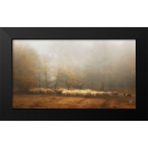 Foggy Memory From The Past Black Modern Wood Framed Art Print by Dingemans, Saskia