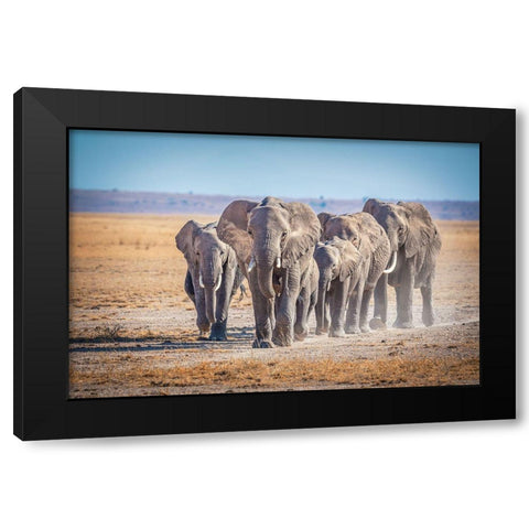 The Titans Black Modern Wood Framed Art Print with Double Matting by C. Sink, Jeffrey