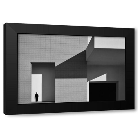 Fan Ho Effect Black Modern Wood Framed Art Print with Double Matting by Joseph, Florentinus