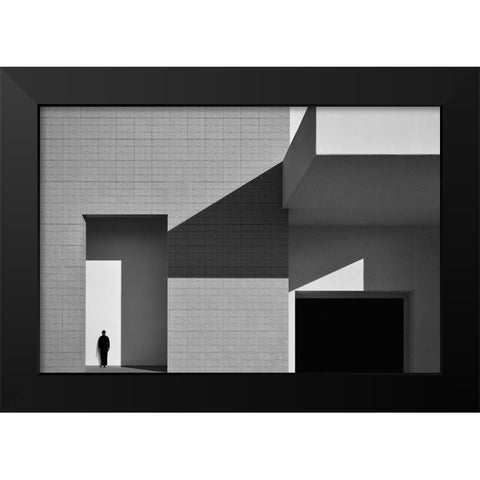 Fan Ho Effect Black Modern Wood Framed Art Print by Joseph, Florentinus