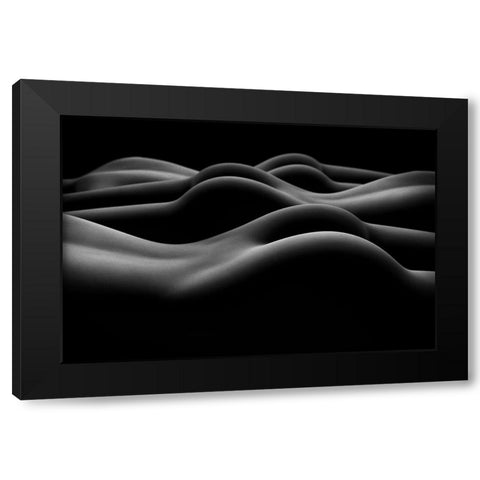 Untitled Black Modern Wood Framed Art Print with Double Matting by Cloud, Mountain