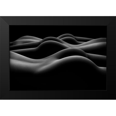 Untitled Black Modern Wood Framed Art Print by Cloud, Mountain