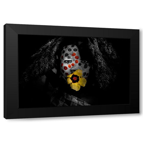 The Joker Black Modern Wood Framed Art Print with Double Matting by Yosifov, Svetlin