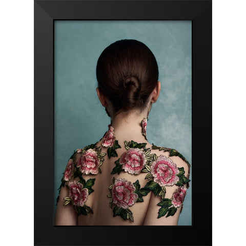 Soldato Rosso Black Modern Wood Framed Art Print by Naderi, Peyman