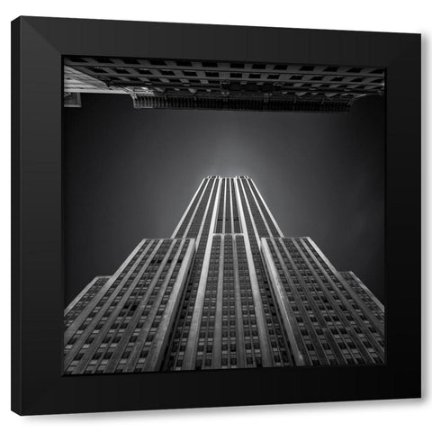 Empire State building Black Modern Wood Framed Art Print with Double Matting by Thabet, Ahmed