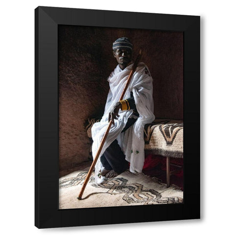 Waiting Black Modern Wood Framed Art Print by Wride, Linda