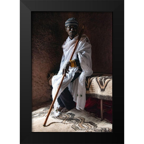 Waiting Black Modern Wood Framed Art Print by Wride, Linda