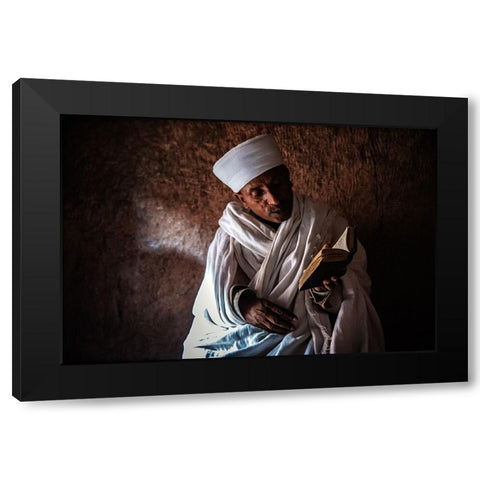 The Scholar Black Modern Wood Framed Art Print by Wride, Linda