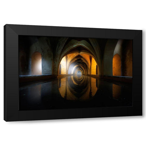 Light And Water Black Modern Wood Framed Art Print by Ruiz Dueso, Jorge