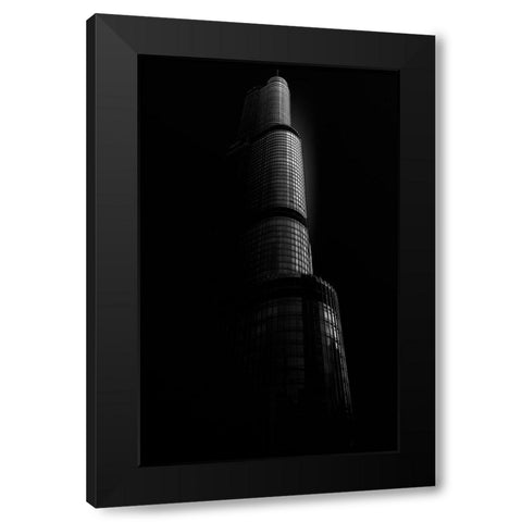 Tower Black Modern Wood Framed Art Print with Double Matting by Laprad, John