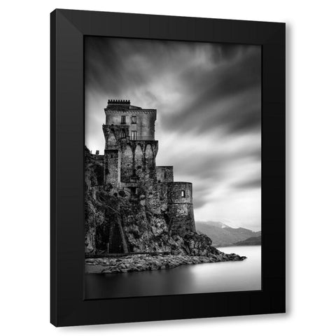 Amalfi Coast Ii Black Modern Wood Framed Art Print by Digalakis, George