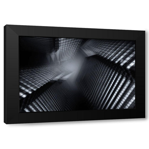 Looking Up Black Modern Wood Framed Art Print by aRRO