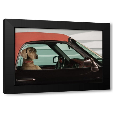 Lady Black Modern Wood Framed Art Print with Double Matting by Hermann, Uschi