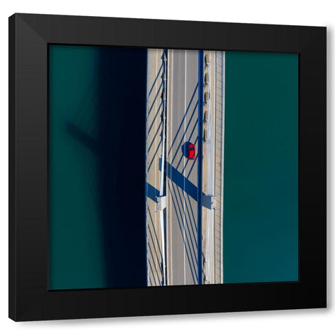 Bridge Black Modern Wood Framed Art Print by Kravanja, Jure