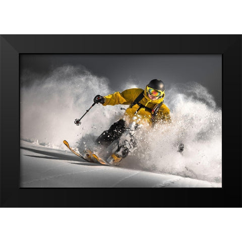 Powder Blast Black Modern Wood Framed Art Print by Bertoncelj, Sandi