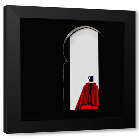 Guarding Mohammad V Black Modern Wood Framed Art Print with Double Matting by Compagnucci, Patrick