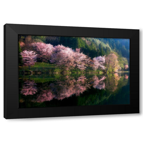 Another World Black Modern Wood Framed Art Print by Mitamura, Takeshi