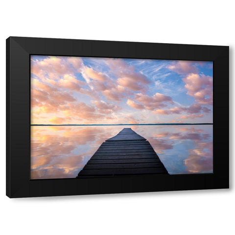 Sanctuary Black Modern Wood Framed Art Print with Double Matting by Lindsten, Christian