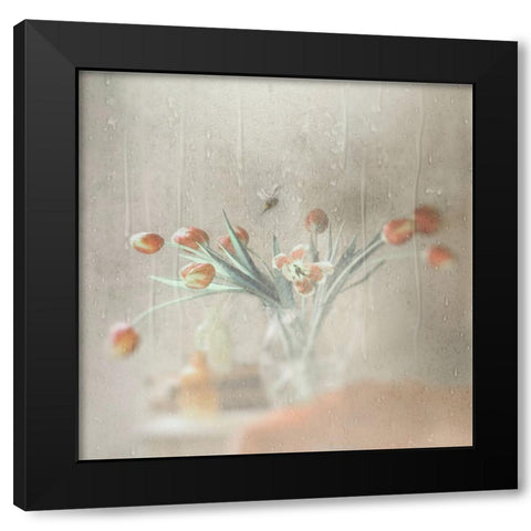 Unexpected Rain Black Modern Wood Framed Art Print with Double Matting by Devos, Delphine