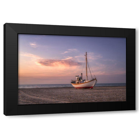 Jammerbugten Black Modern Wood Framed Art Print by Riml, Ludwig