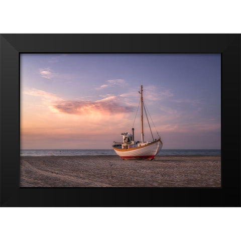 Jammerbugten Black Modern Wood Framed Art Print by Riml, Ludwig