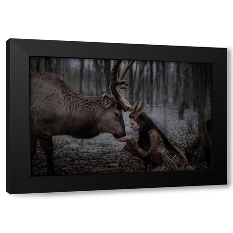 * Black Modern Wood Framed Art Print with Double Matting by Barantseva, Olga