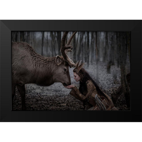 * Black Modern Wood Framed Art Print by Barantseva, Olga