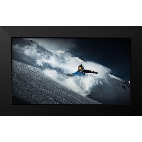 No Holding Back With Ralph Maho Black Modern Wood Framed Art Print by Verbiest, Eric