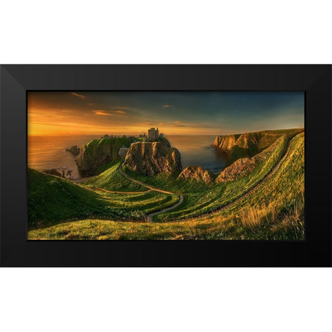 Dunnottar... Black Modern Wood Framed Art Print by Browko, Krzysztof