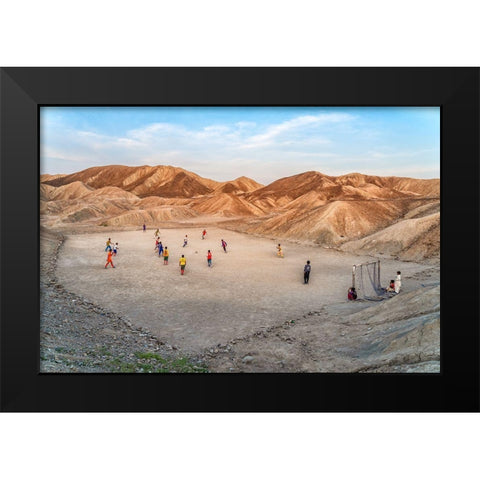 Champions League Black Modern Wood Framed Art Print by Jamshidian, Hamid