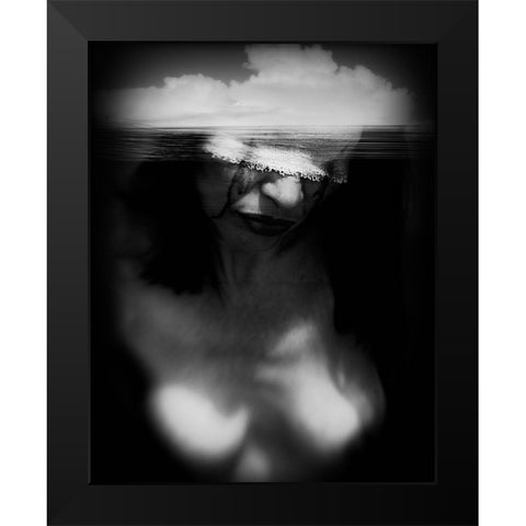 Untitled Black Modern Wood Framed Art Print by Bousca, Bogdan