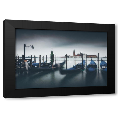 Floating On A Dream Black Modern Wood Framed Art Print by Behzad, Majid