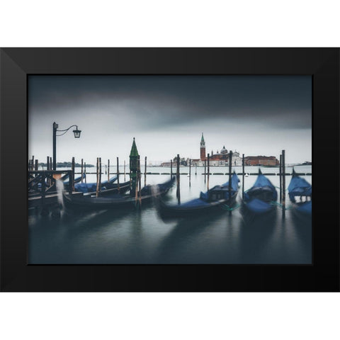 Floating On A Dream Black Modern Wood Framed Art Print by Behzad, Majid