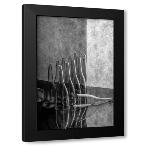 Still Life With Transparent Figures Black Modern Wood Framed Art Print with Double Matting by Barkow, Brig