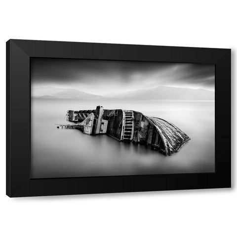 Mediterranean Sky Iii Black Modern Wood Framed Art Print by Digalakis, George